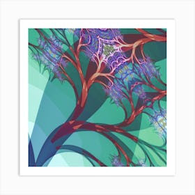 Fractal Tree Art Artwork Creative Art Print