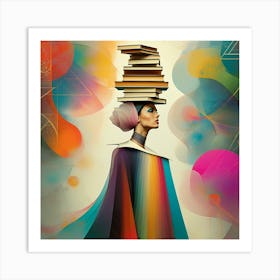 Artistic Exploration of Knowledge and Grace Art Print