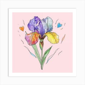 Rainbow Iris Art Print