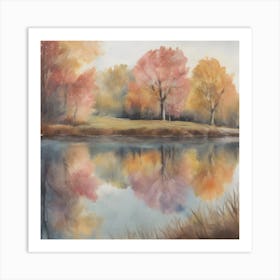 Lake Shadows of Fall Art Print