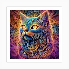 Magical Cat 5 Art Print