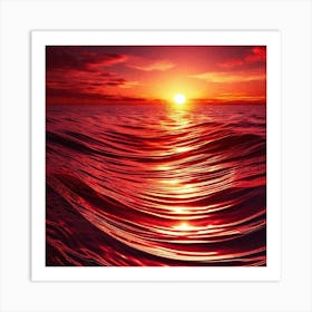 Sunset Over The Ocean 85 Art Print