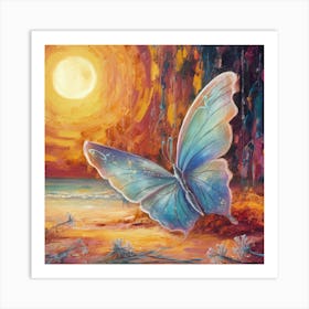 Butterfly At Sunset 9 Art Print