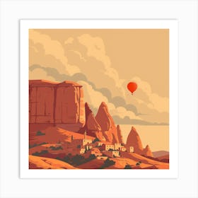 A Cappadocia In Turkey Lofi Illustration 1720348734 3 Art Print