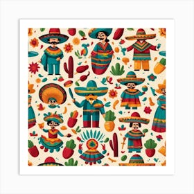 Mexican People Art Print