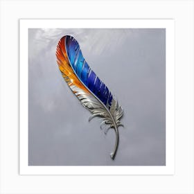 Colorful Feather Art Print