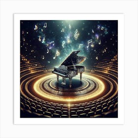 Grand Piano In The Auditorium Art Print