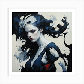 An Abstract Art Print Of A Woman The Artwork Sh Art Print