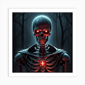 Creepy Skeleton Art Print