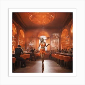 Woman In A Bar Art Print