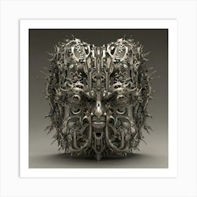 Cyborg Face Art Print