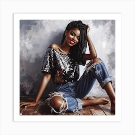 Afro-American Girl 2 Art Print