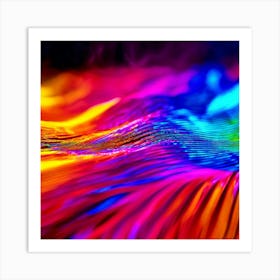 Color Brightness Vibrant Electric Power Gradient Vivid Intense Dynamic Radiant Glowing En (13) Art Print