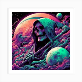 Psychedelic Skull Art Print