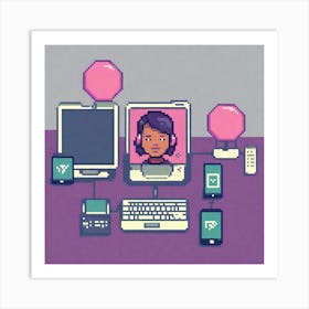 Pixel Art 11 Art Print