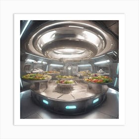 Futuristic Dining Room Art Print