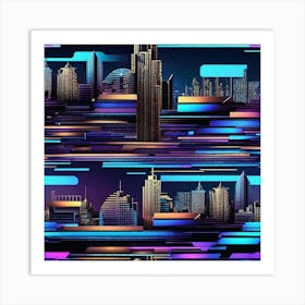 Futuristic Cityscape 128 Art Print