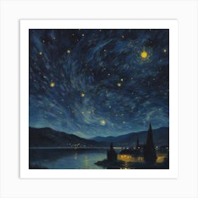 Starry Night reimagined Art Print