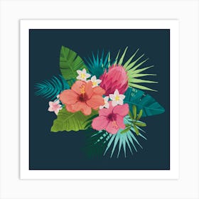 Tropical Flowers Art Print