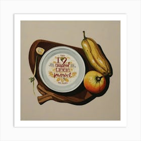 Plate Of Fruits And Vegetables Art Print