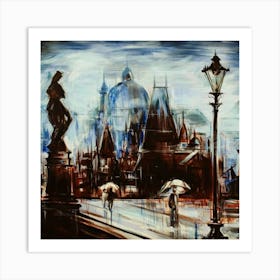 Rainy Day In Prague Art Print