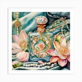 Jewelled Perfume Bottle Art Print