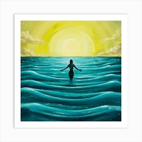 Embracing The Horizon Serene Seascape (2) Art Print