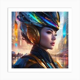 Futuristic Girl 1 Art Print