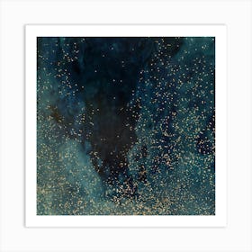 Galaxy - Petrol Art Print