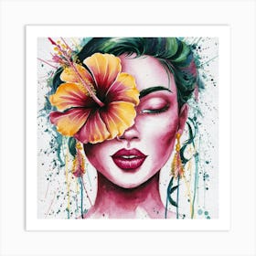 Hibiscus Flower Art Print