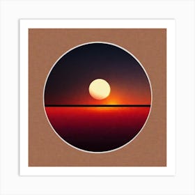 Sunset In A Circle 1 Art Print