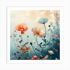 Flowers In The Sky 3 Art Print