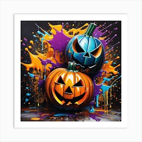 Halloween Pumpkins 2 Art Print