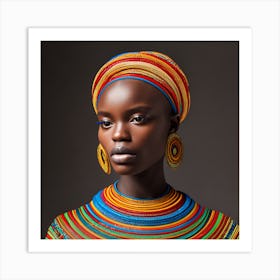 African Woman In Traditional Dress Art Print