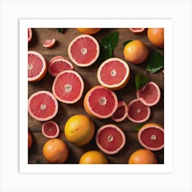 Pink Grapefruit 18 Art Print