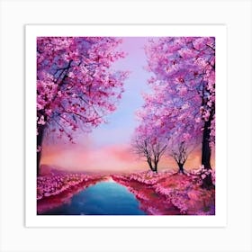 Cherry Blossoms View Art Print