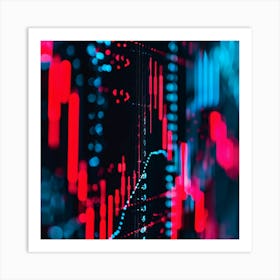 Abstract Stock Market Data Art Print