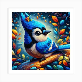 Blue Jay 3 Art Print