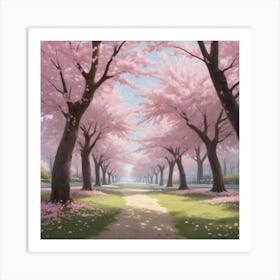 Cherry Blossoms paintings art print 1 Art Print