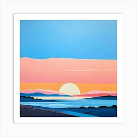 A Captivating Landscape Painting In The Style Of American Artist Robert Mangold The Composition Fea (1) Art Print