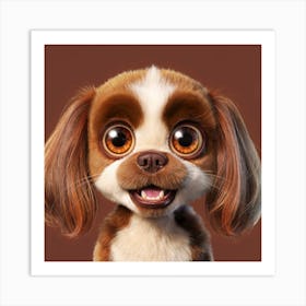 Cute Dog Portrait 1 Art Print