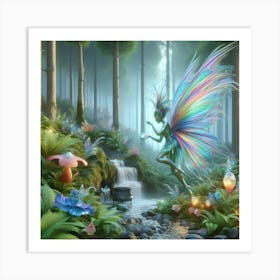 Fairy In The Forest 20 Art Print