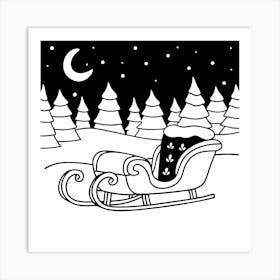 Santa Sleigh 1 Art Print