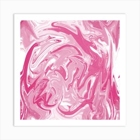 Marble Painting Texture Pattern Pink Art Print