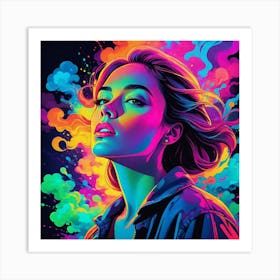 Psychedelic Girl 1 Art Print