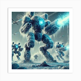 A Futuristic Sci Fi Depiction Of Chillwalker Mechs Art Print