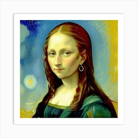 A Classic Portrait Reimagined The Young Mona Lisa Art Print