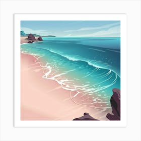 Beach Scene Art Print