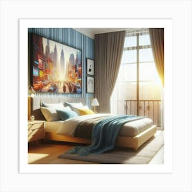 Modern Bedroom 1 Art Print