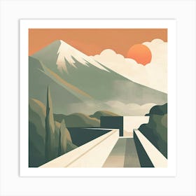 Azure Mountain Art Print